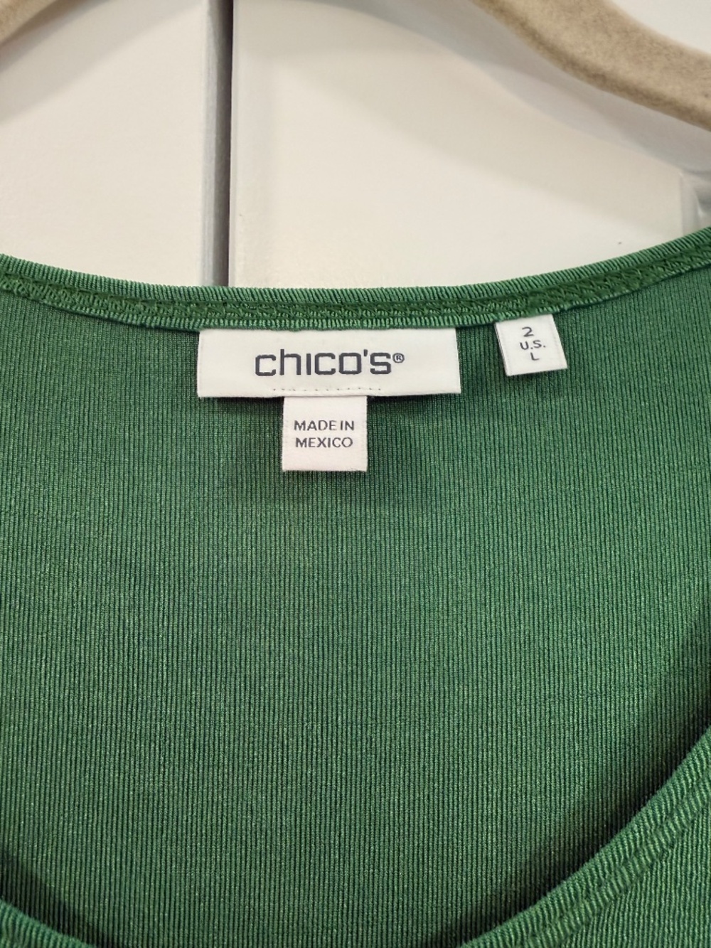 Chico's Maxi Green Travelers Dress Size Large - Picture 4 of 11